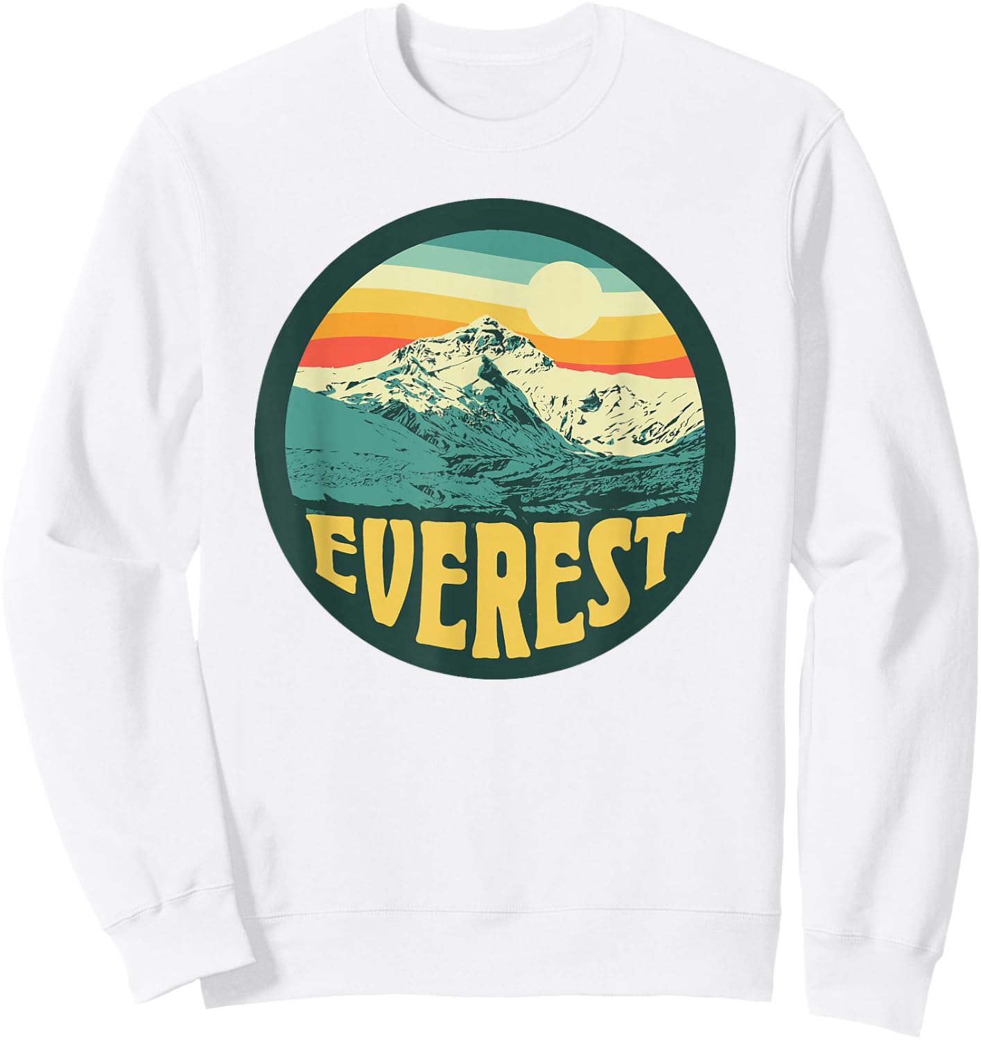 Mount Everest Himalayan Landmark Vintage 80s Graphic Sweatshirt - Sweatshirt | White