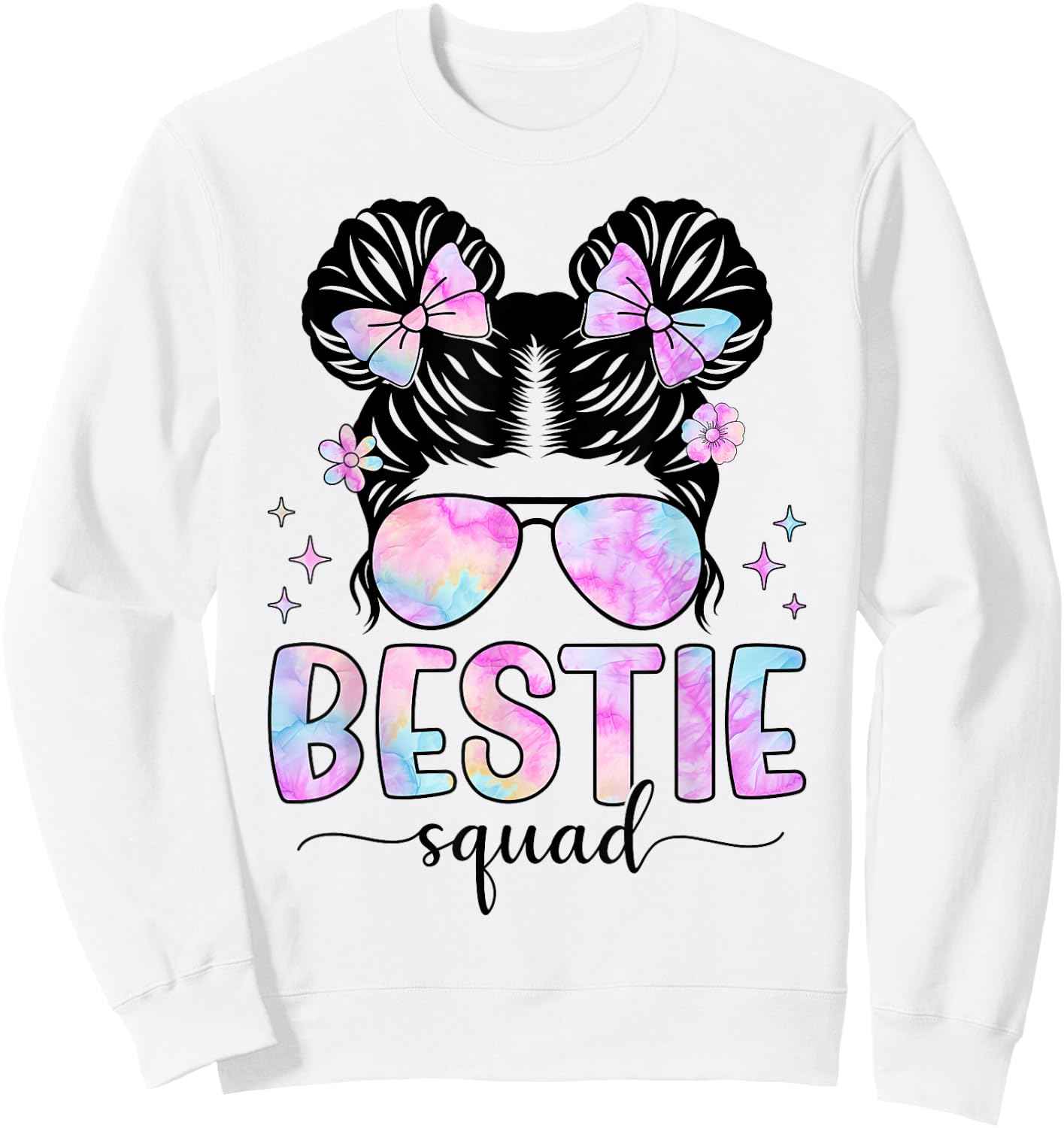 Bestie Squad Best Friend Matching Squad Sweatshirt - Sweatshirt | White