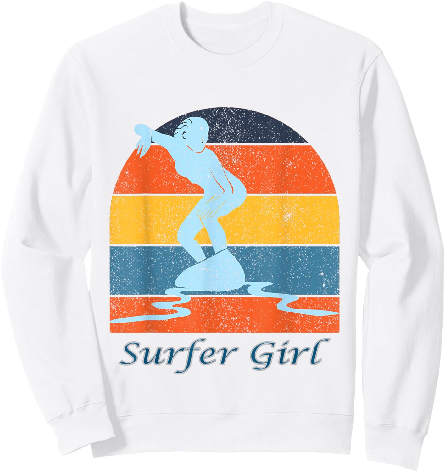 Surfer Girl, Surfing Sweatshirt - Sweatshirt | White
