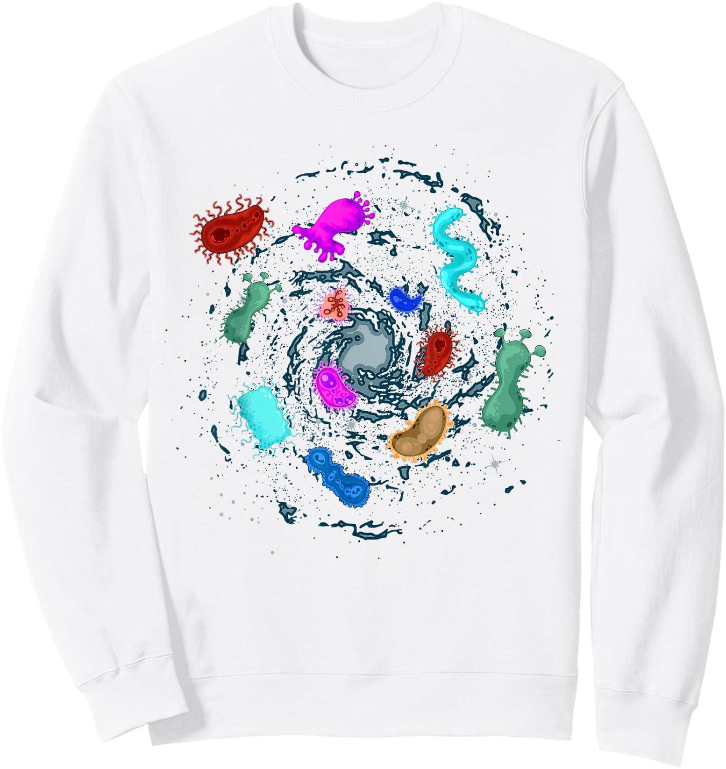 Microbiology Laboratory MTA Biologist Bacteria Sweatshirt - Sweatshirt | White