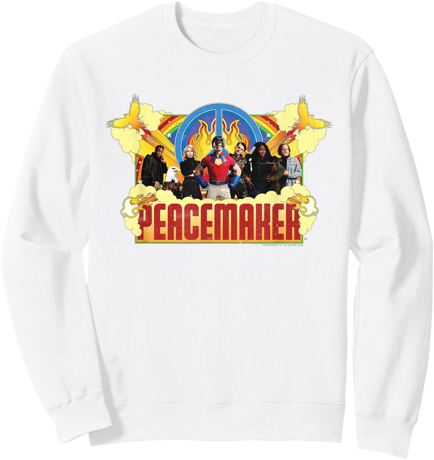 Peacemaker Main Crew Sweatshirt - Sweatshirt | White