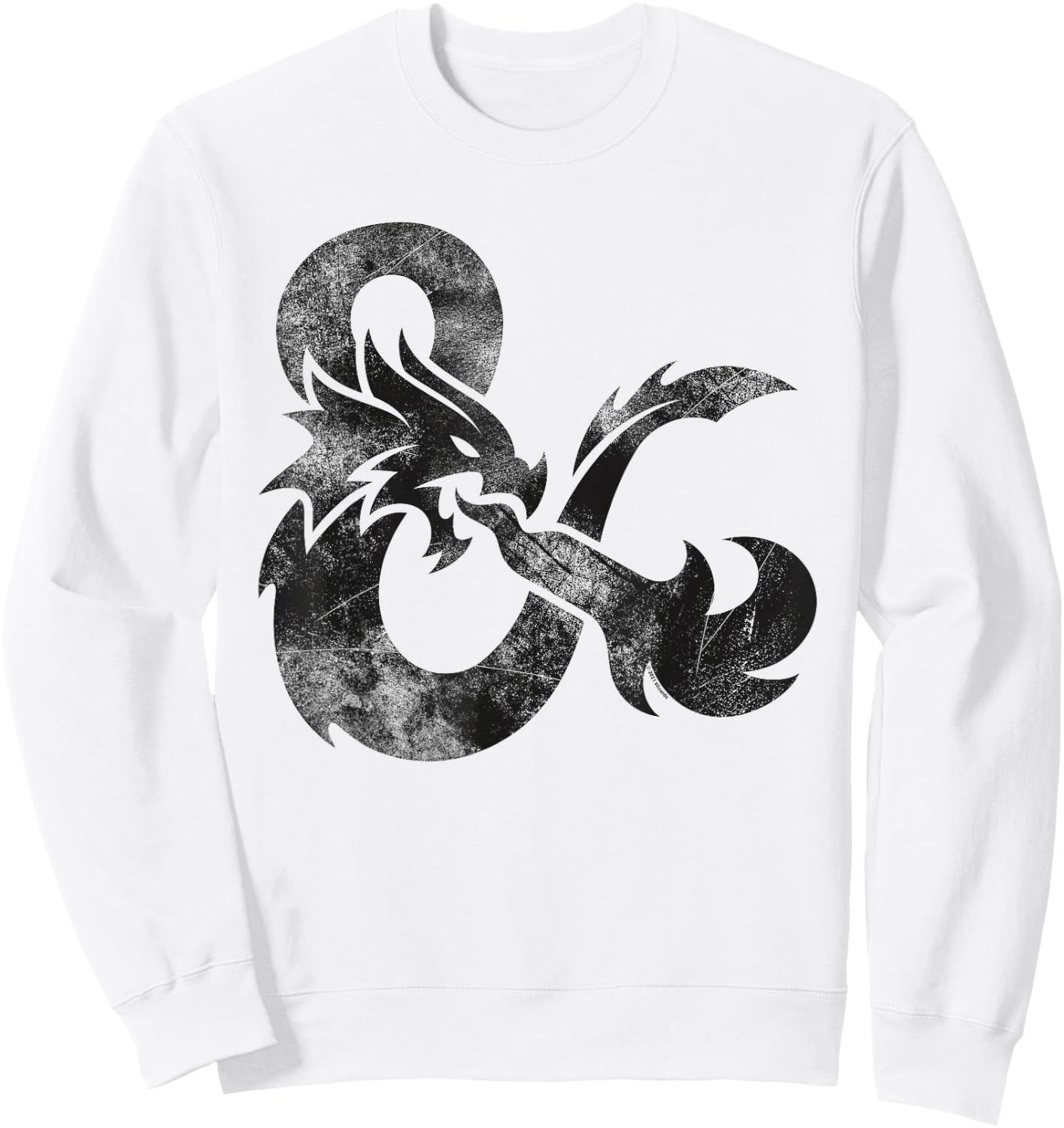 Dungeons & Dragons Distressed Ampersand Logo Sweatshirt - Sweatshirt | White