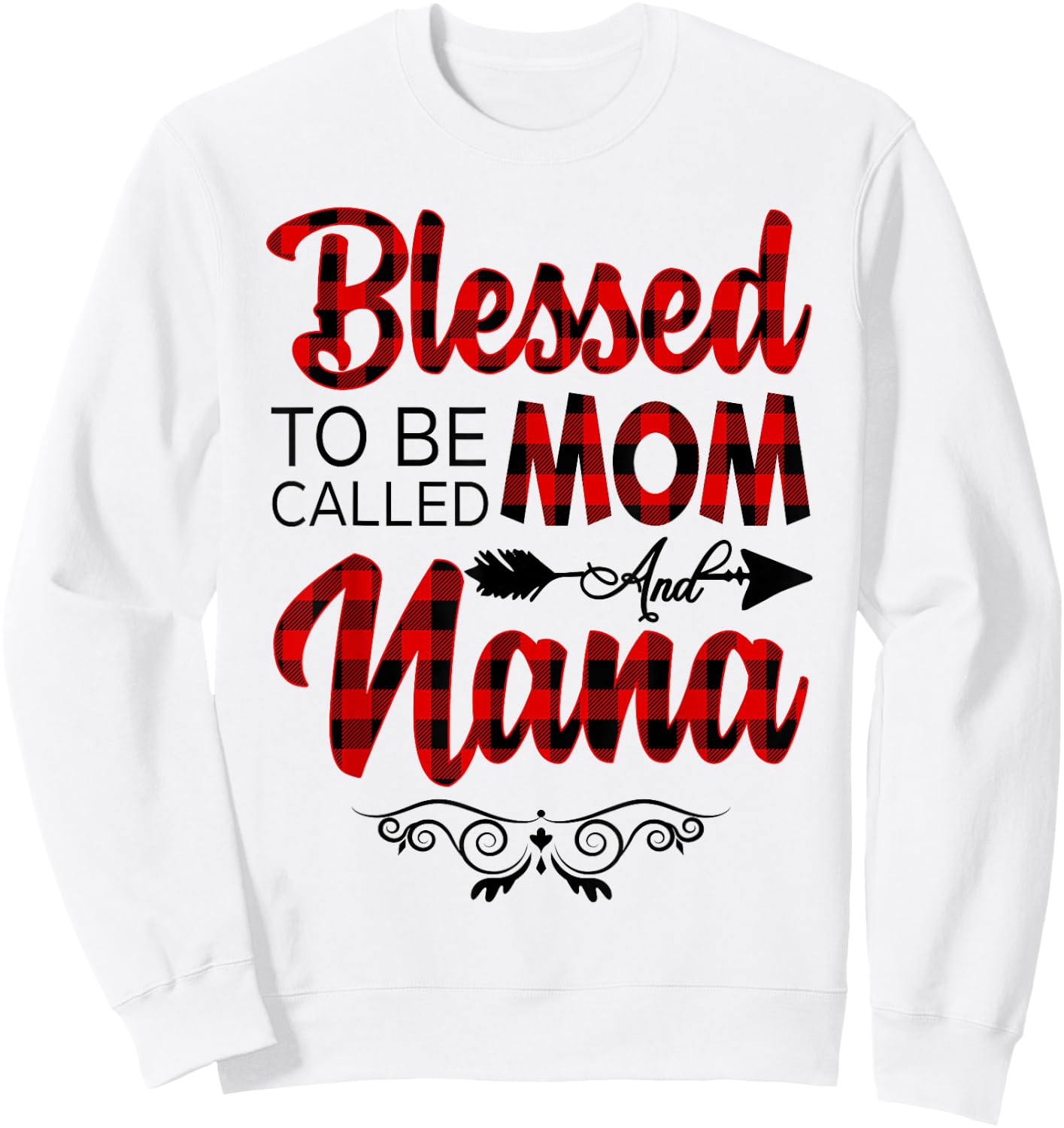 Blessed To Be Called Mom And Nana Shirt Floral Grandma Shirt Sweatshirt - Sweatshirt | White