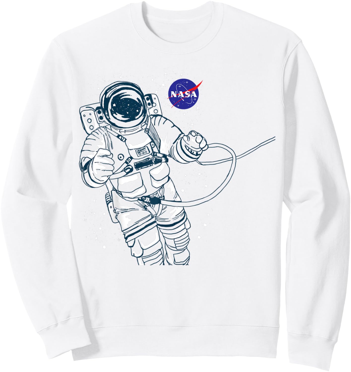NASA Floating Astronaut Sweatshirt - Sweatshirt | White