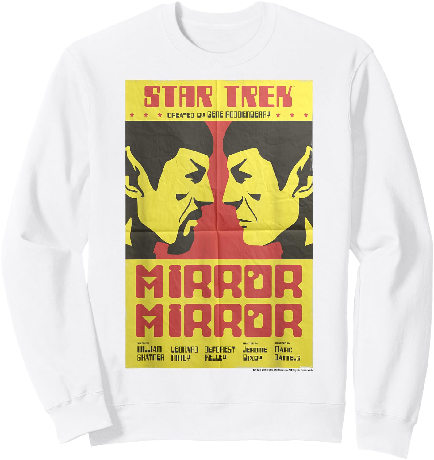 Star Trek Original Series Mirror Mirror Retro Poster Sweatshirt - Sweatshirt | White