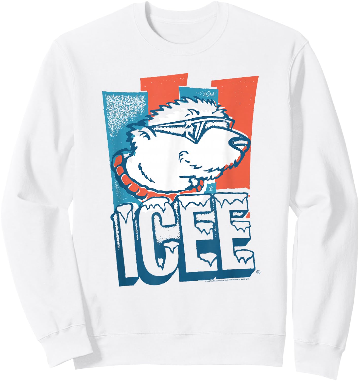 ICEE Bear Retro Icicle Logo Sweatshirt - Sweatshirt | White