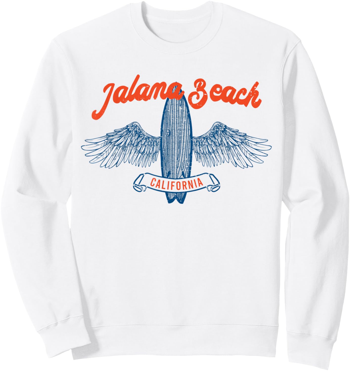 Vintage Jalama Beach California Palm Trees CA Retro Surf Women Sweatshirt - Sweatshirt | White