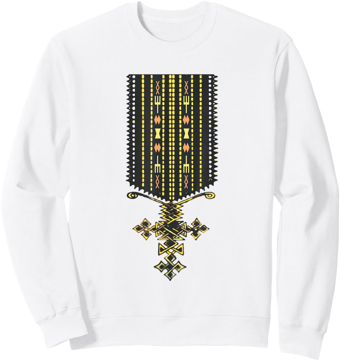 Äthiopische Mode Eritreische Mode Ethiopian Eritrean Traditional Sweatshirt - Sweatshirt | White