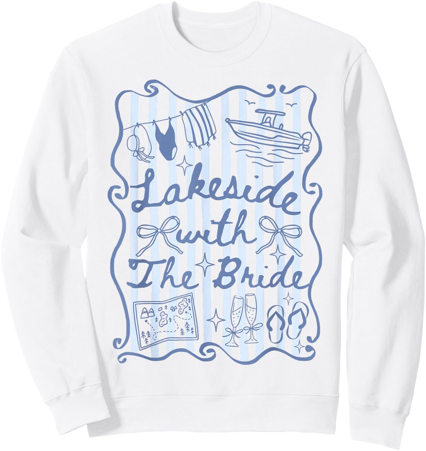 Lakeside with The Bride Lake Bachelorette Matching Sweatshirt - Sweatshirt | White