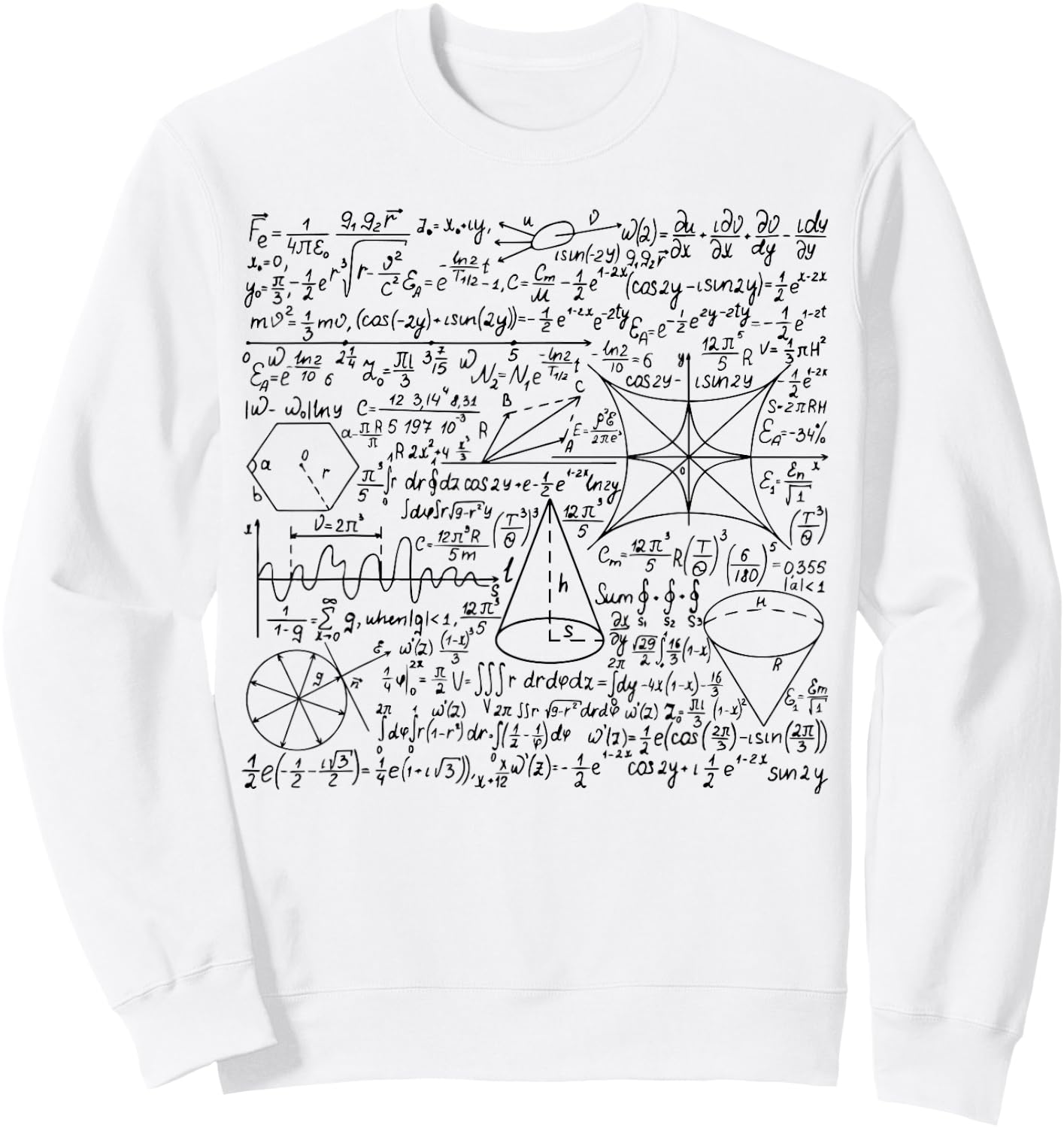 Math Equation Cool Quadratic Formula Geek Nerd Math gift Sweatshirt - Sweatshirt | White