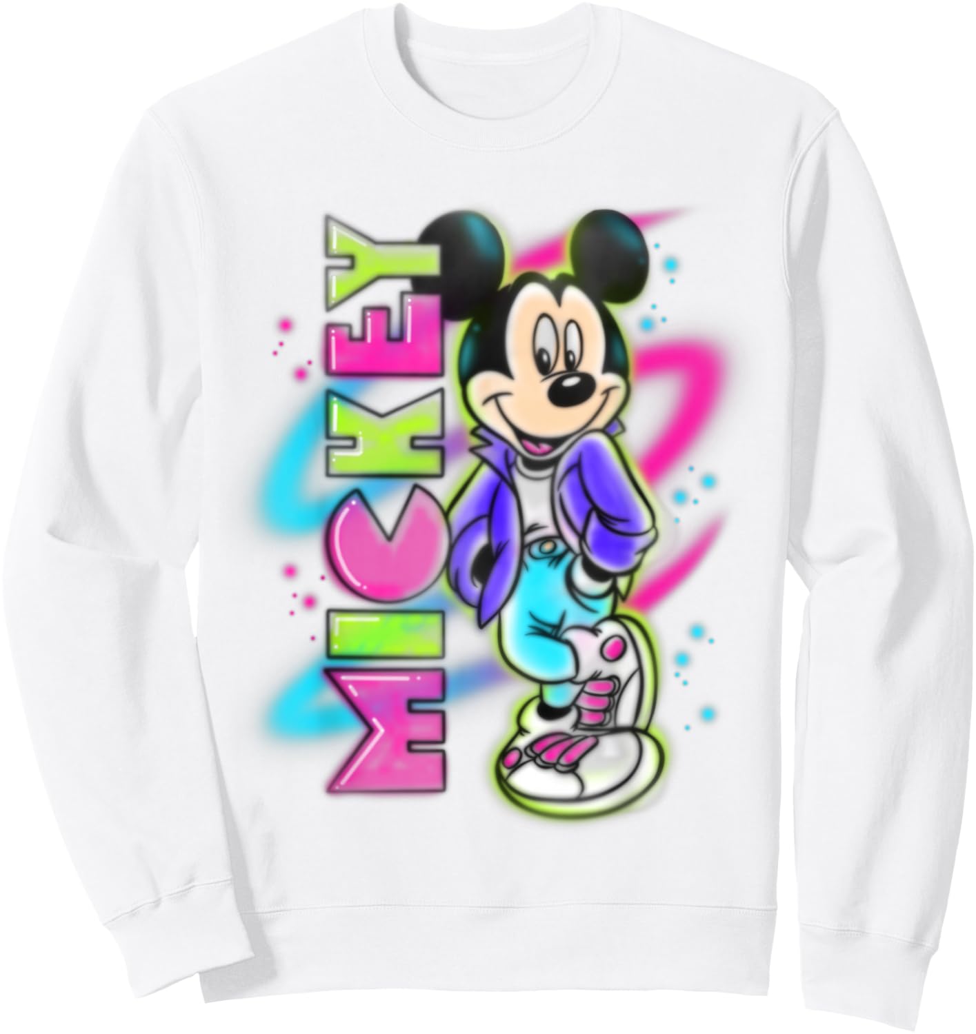 Disney - Mickey Mouse Airbrush Sweatshirt - Sweatshirt | White