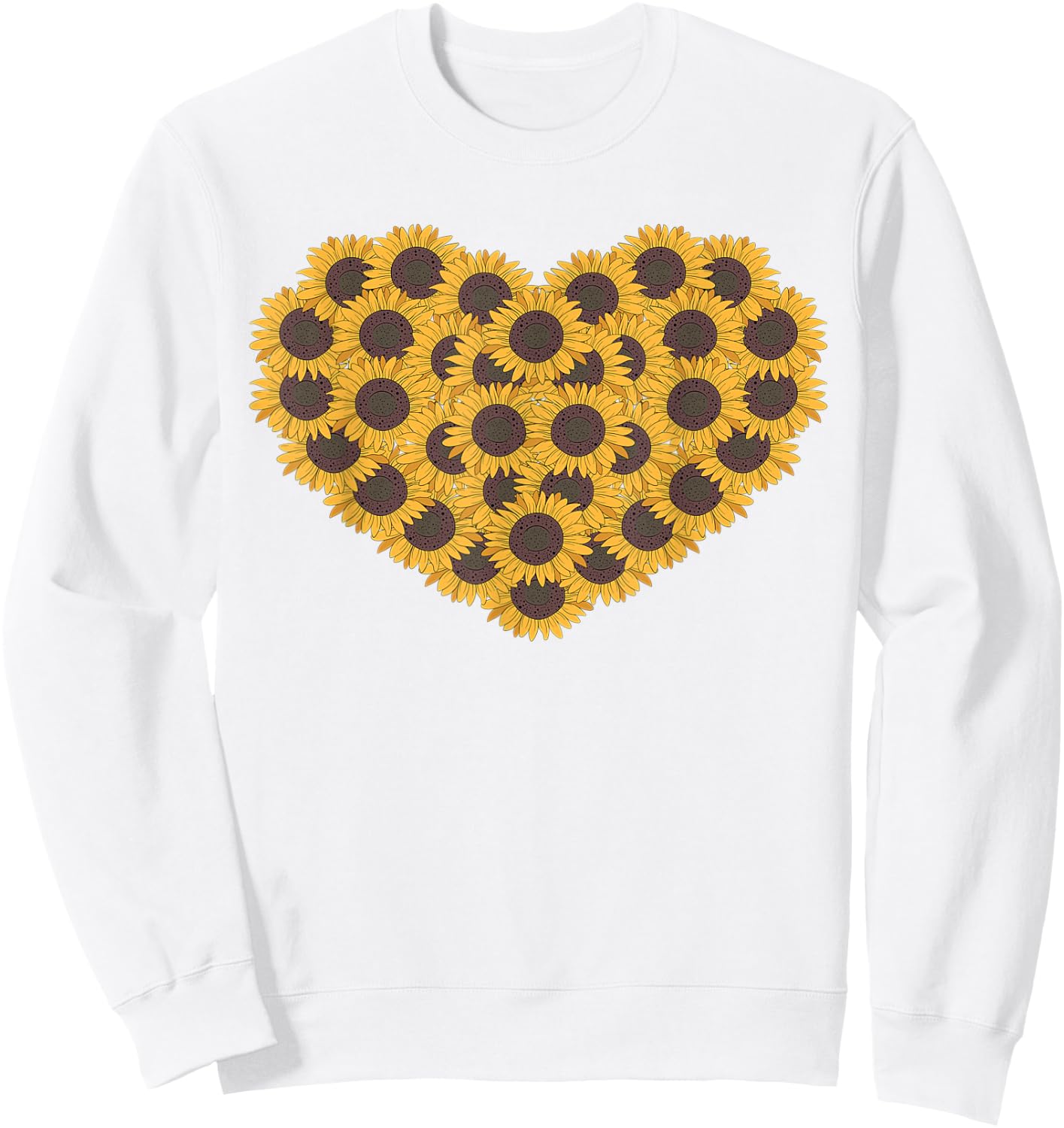 Heart Sunflower Lover Gardener Hippie Sunflower Sweatshirt - Sweatshirt | White