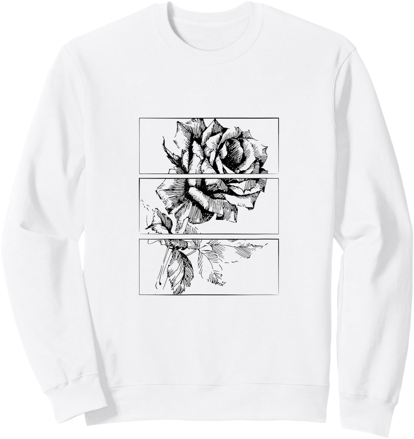 Black Roses Aesthetic Clothing Soft Grunge Clothes Goth Punk Sweatshirt - Sweatshirt | White