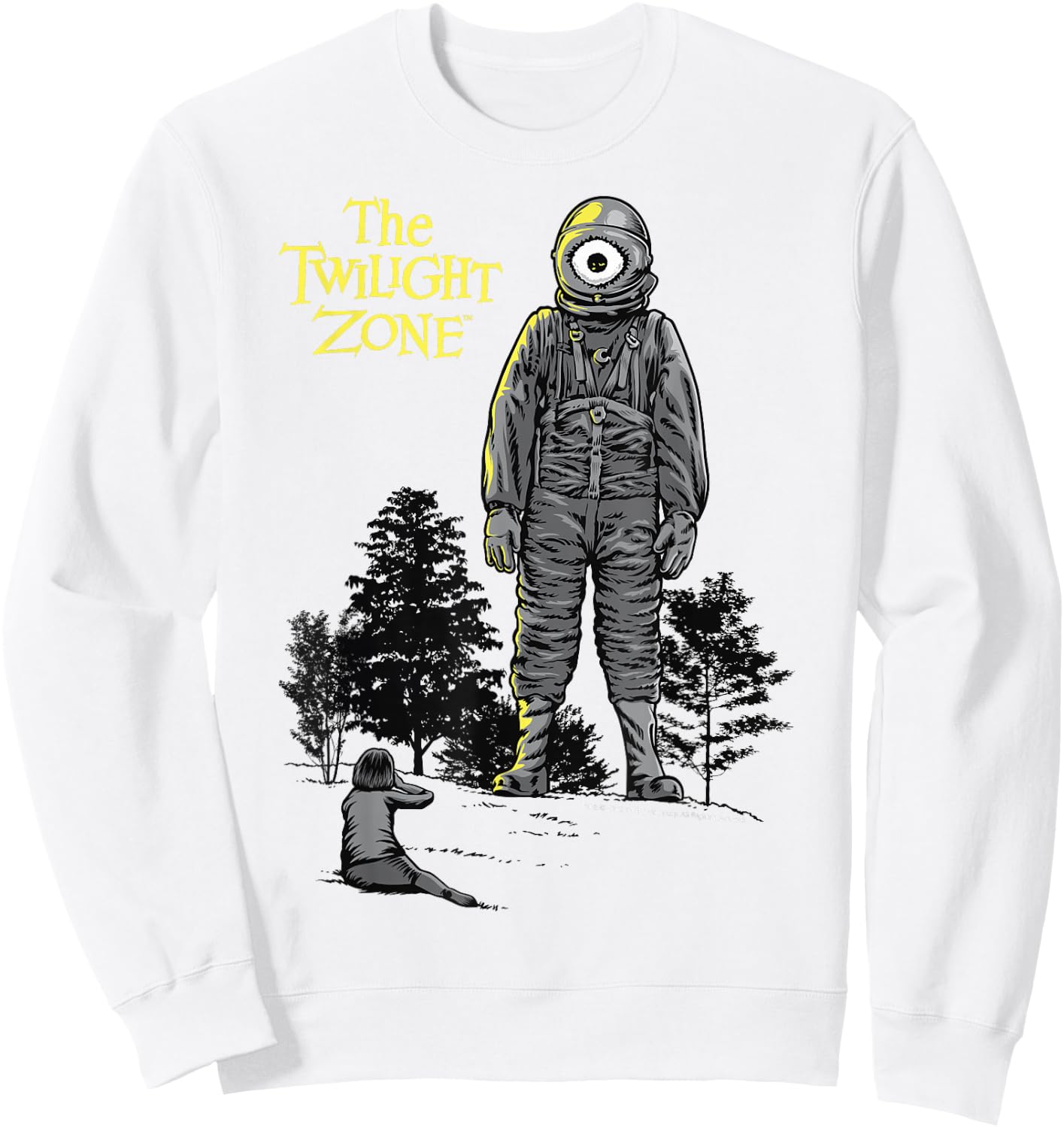 The Twilight Zone Look Up At Laser Eye Sweatshirt - Sweatshirt | White