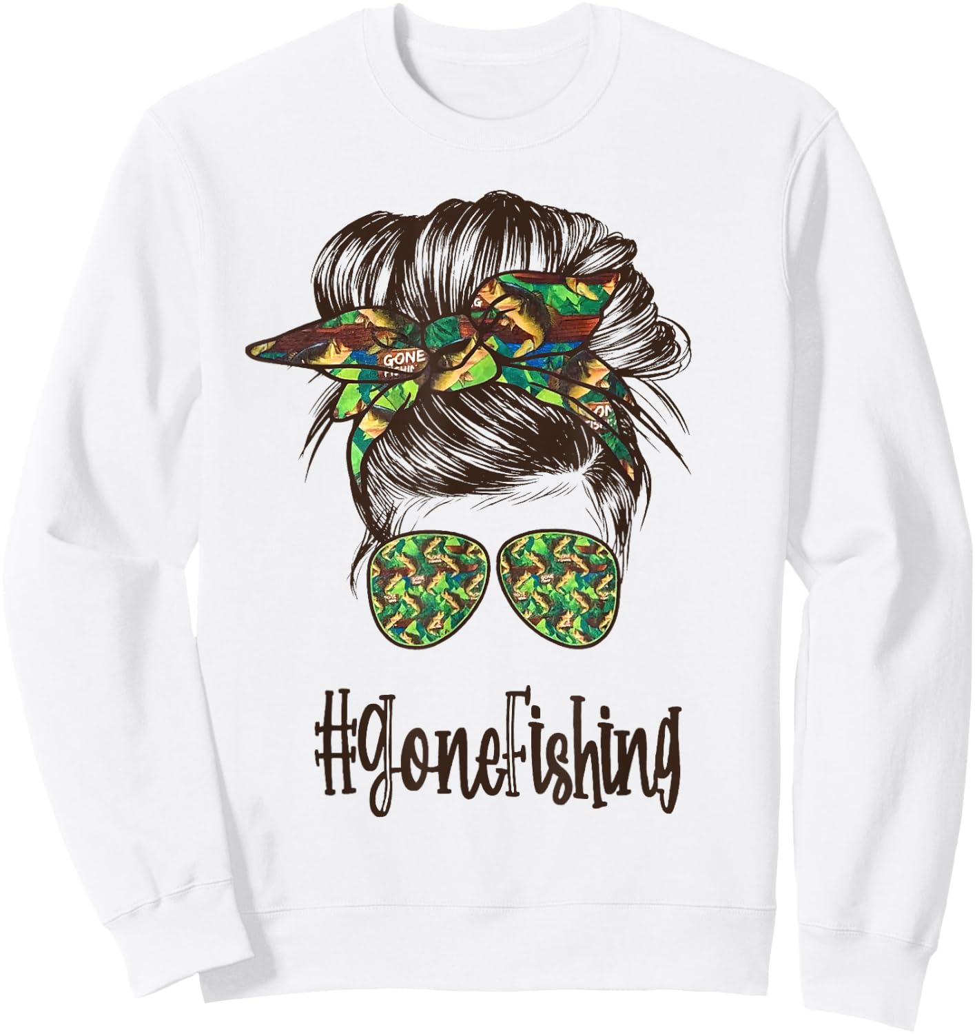 Gone Fishing DAY FISHING DAD AND FISHING GIRL LOVE Sweatshirt - Sweatshirt | White
