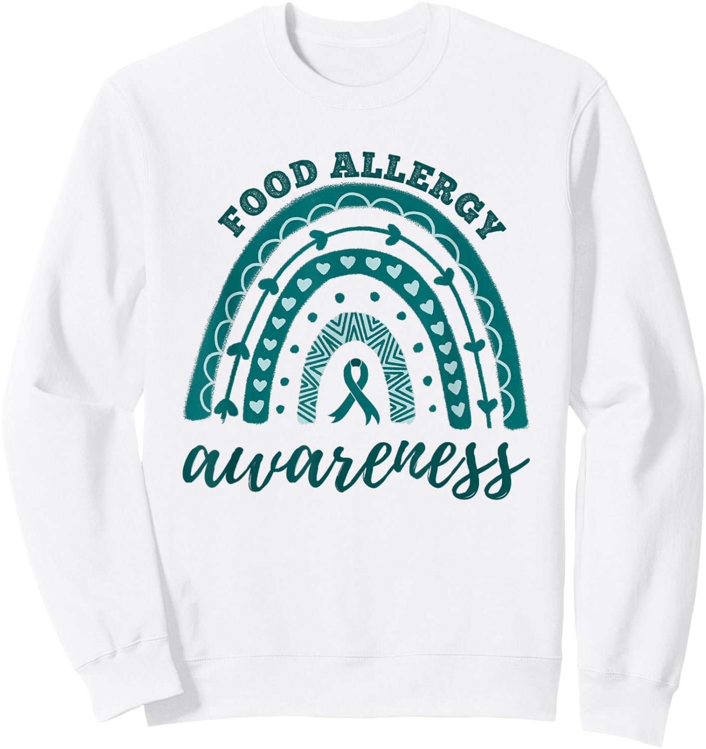 Food Allergy Awareness Month Rainbow Sweatshirt - Sweatshirt | White