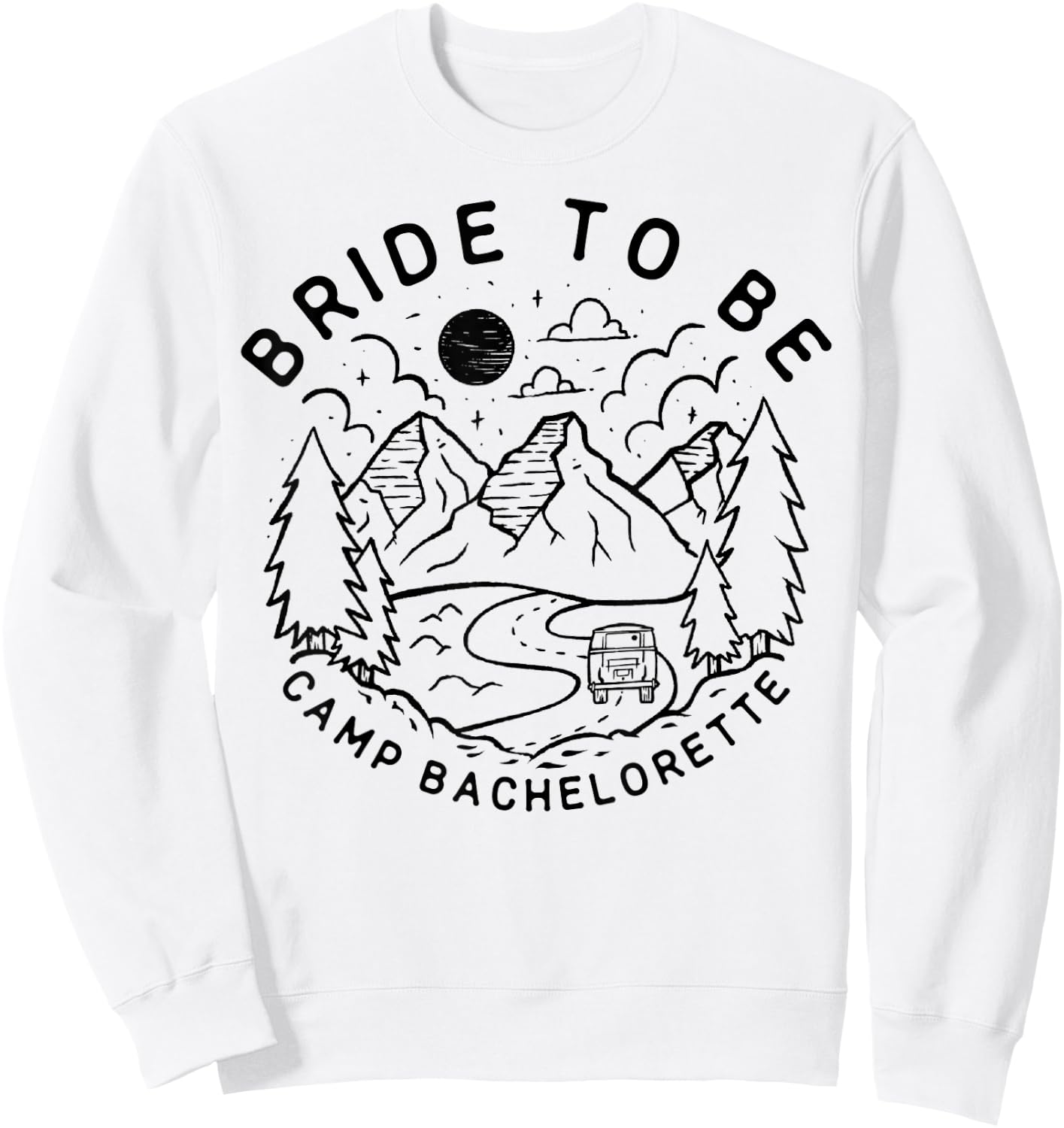Vintage Bride To Be Camp Bachelorette Party Matching Gift Sweatshirt - Sweatshirt | White