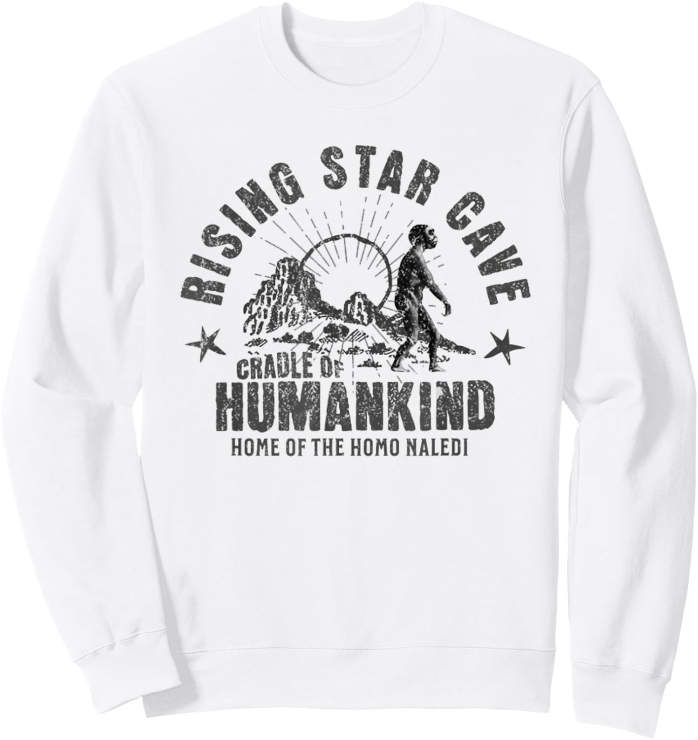 Rising Star Cave Homo Naledi Archaeology Gift Sweatshirt - Sweatshirt | White