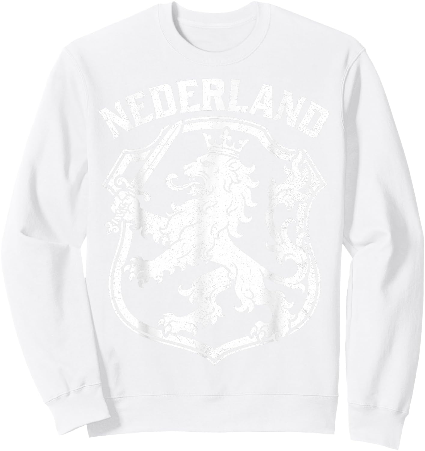 Nederland Netherlands Lion Dutch Holland Vintage Orange Sweatshirt - Sweatshirt | White
