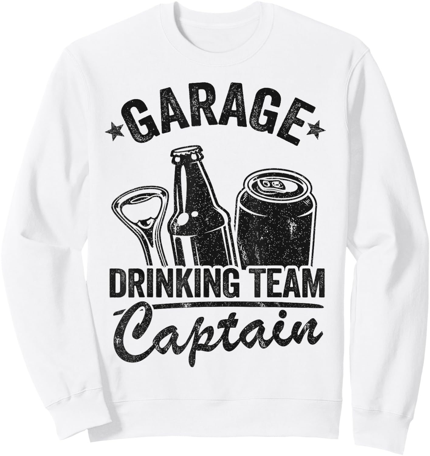 Funny Beer Garage Drinker Garage Drinking Team Captain Sweatshirt - Sweatshirt | White