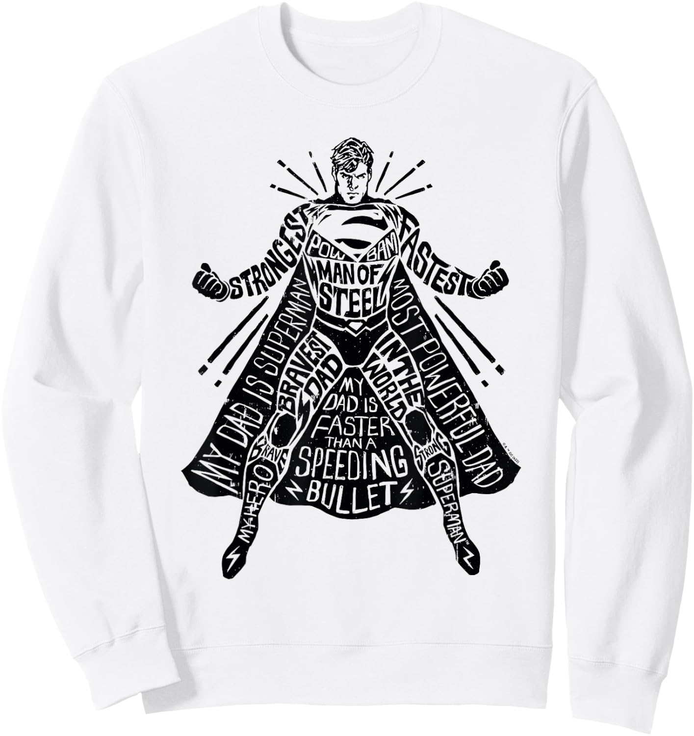 Superman Father's Day My Dad Is Superman Sweatshirt - Sweatshirt | White