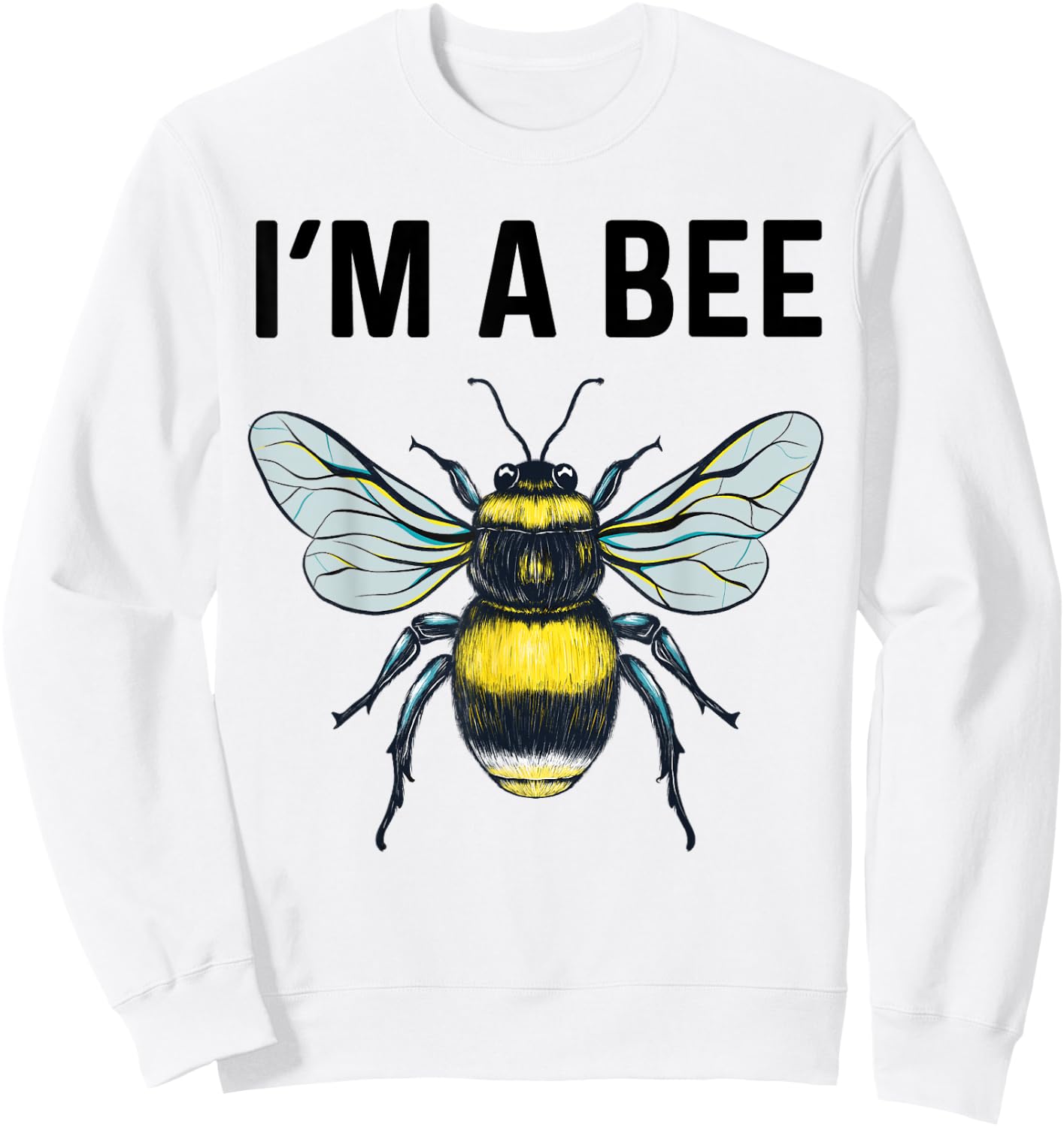 Halloween Bee Costume I'm Bee Women Kids Boys Girls Sweatshirt - Sweatshirt | White