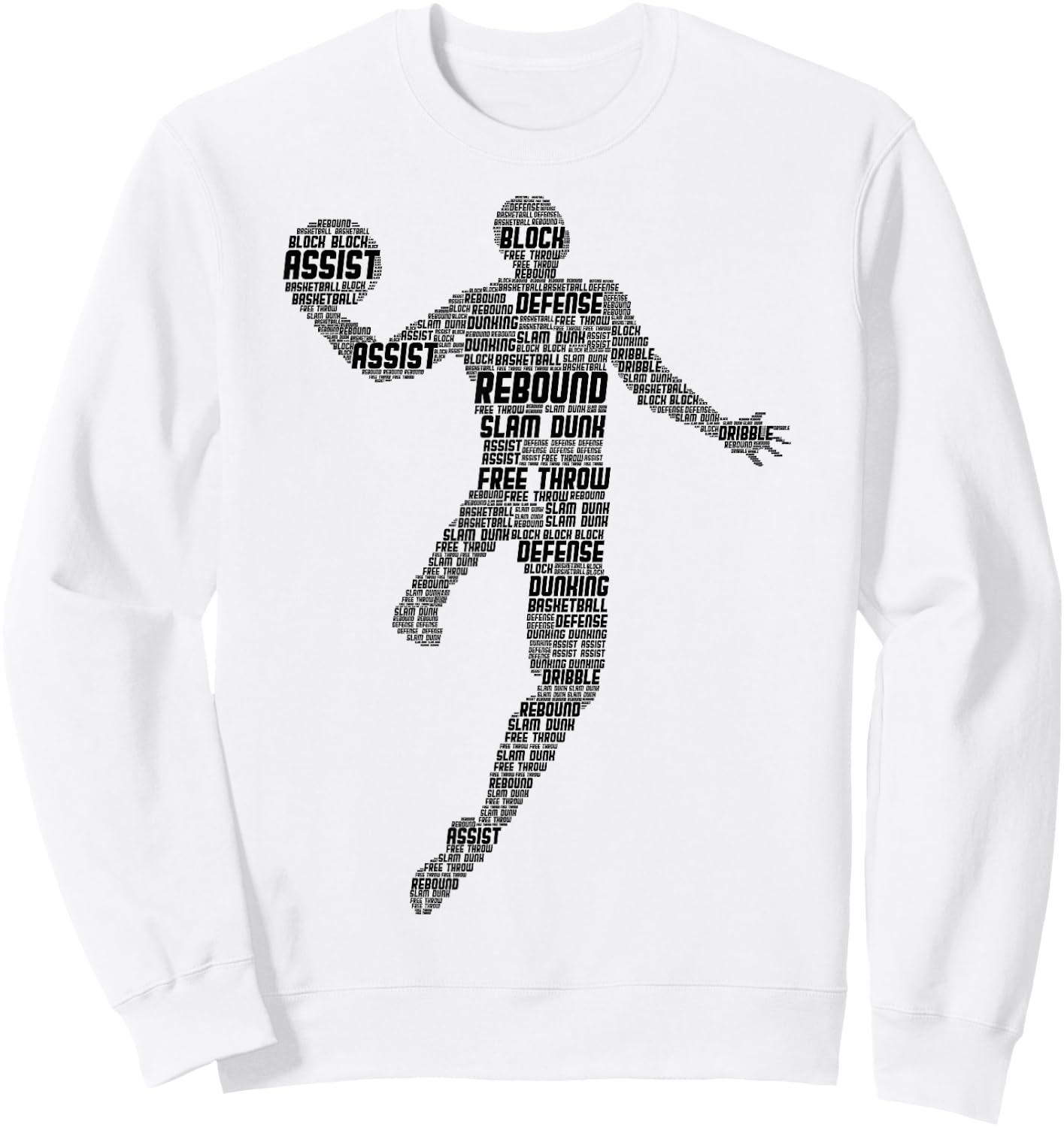 Basketball Basketball Boys Men Children Sweatshirt - Sweatshirt | White