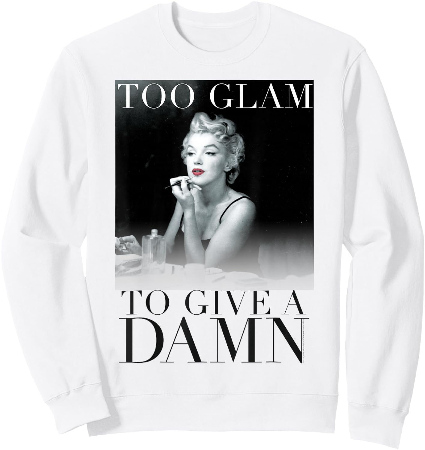 Marilyn Monroe Too Glam Sweatshirt - Sweatshirt | White