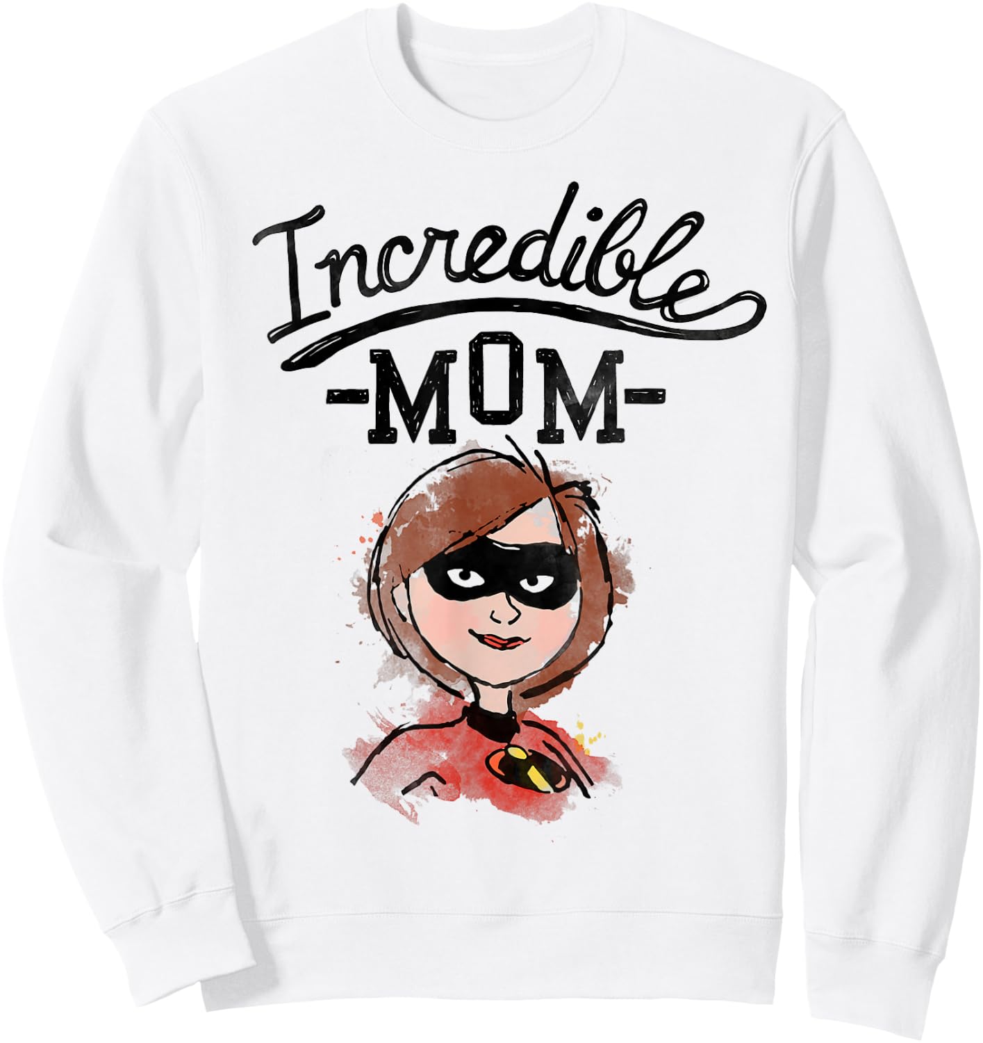 Disney Pixar Incredibles 2 Super Mom Sketch Graphic Sweatshirt - Sweatshirt | White