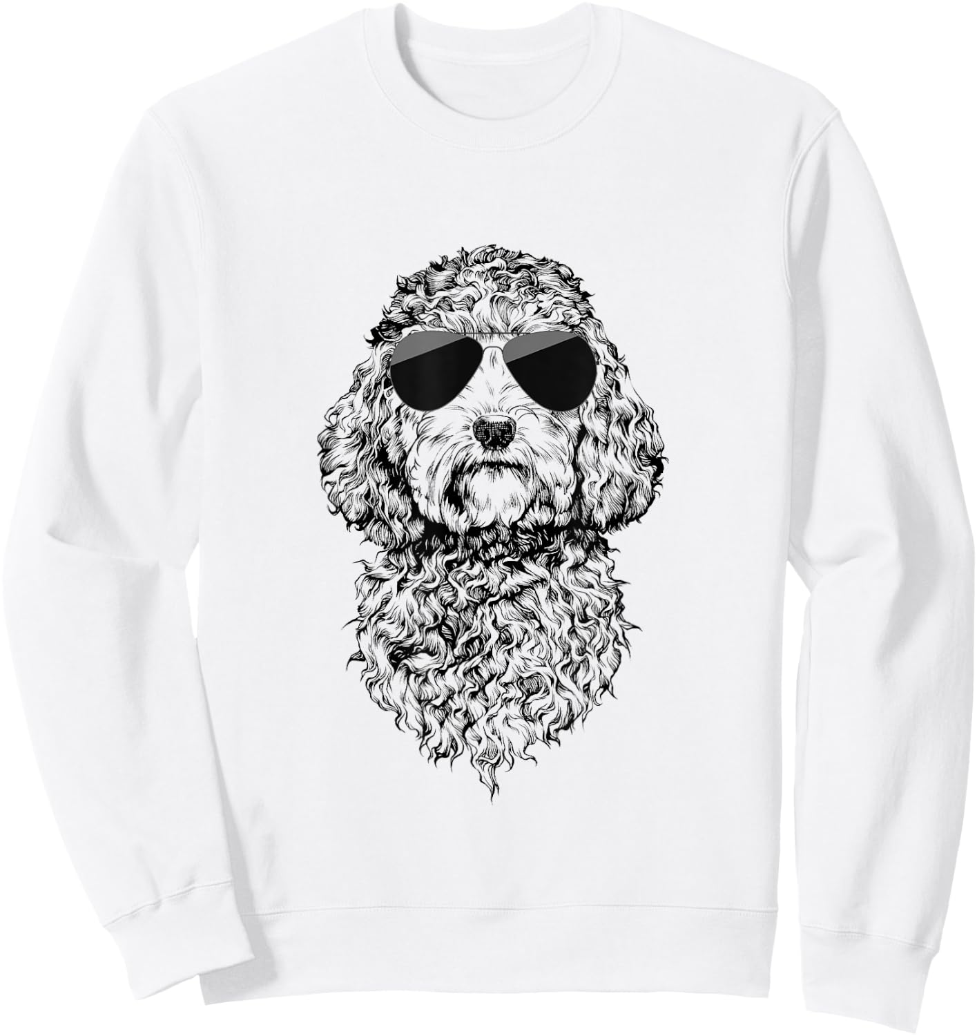 Cockapoo Doodle Dog with Sunglasses Women Kids Sweatshirt - Sweatshirt | White