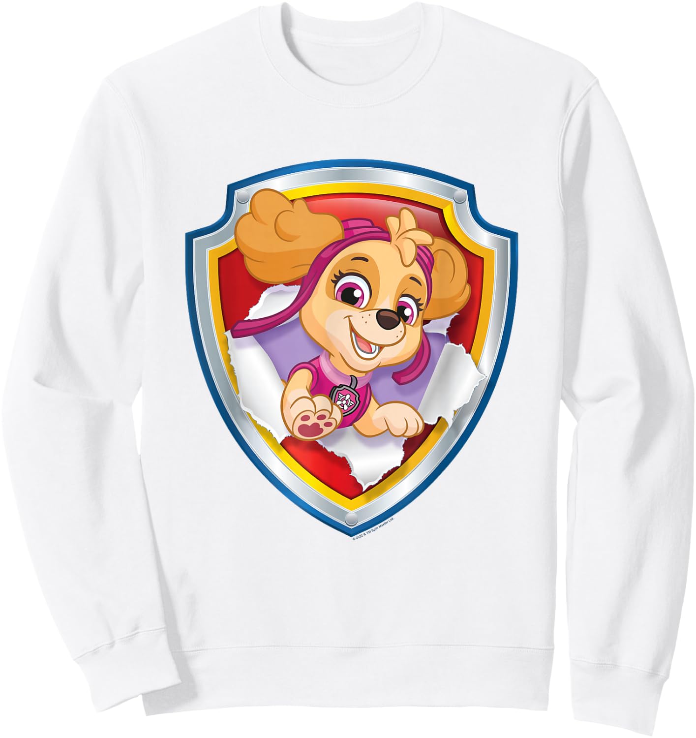 Paw Patrol Skye Torn Badge Sweatshirt - Sweatshirt | White