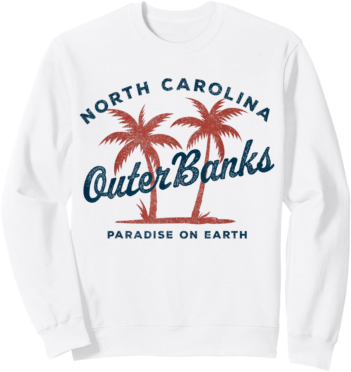 Retro Outer Banks Est 1587 OBX North Carolina NC Vintage Sweatshirt - Sweatshirt | White