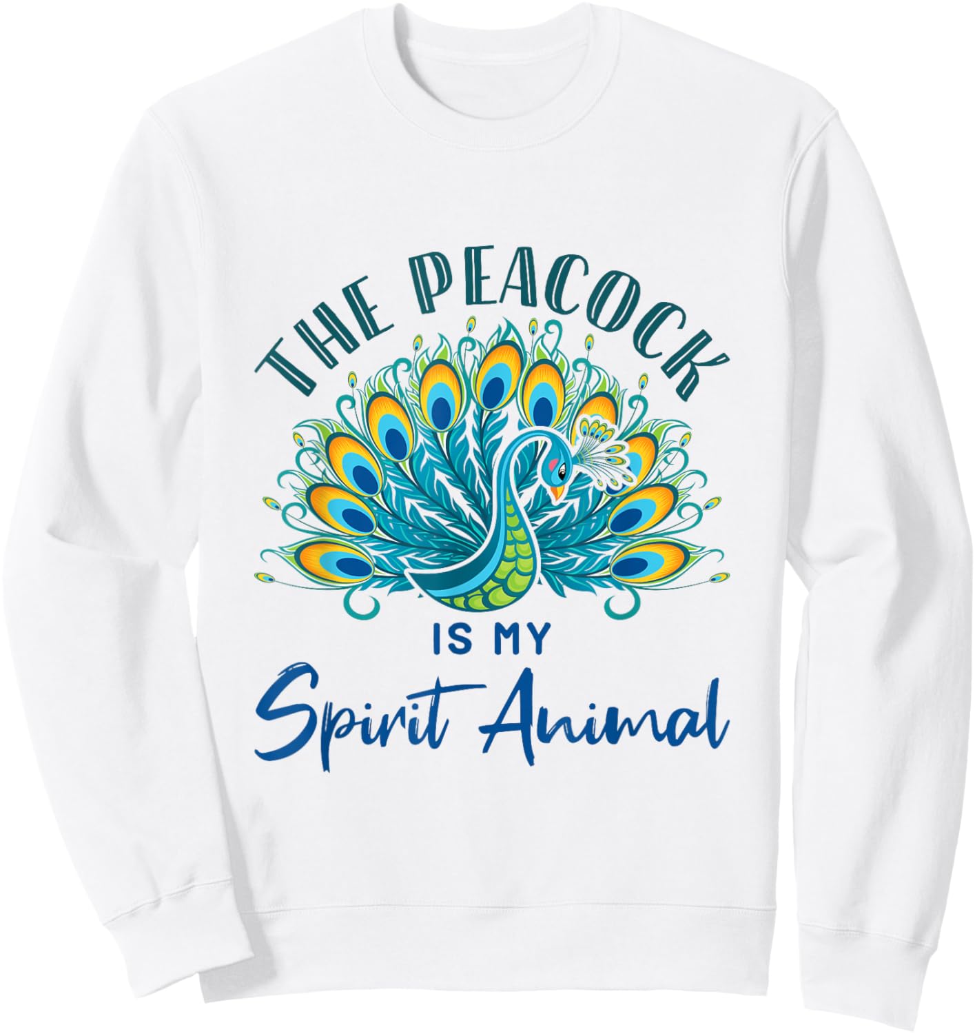 Peacock Lover Spirit Animal Birds Sweatshirt - Sweatshirt | White