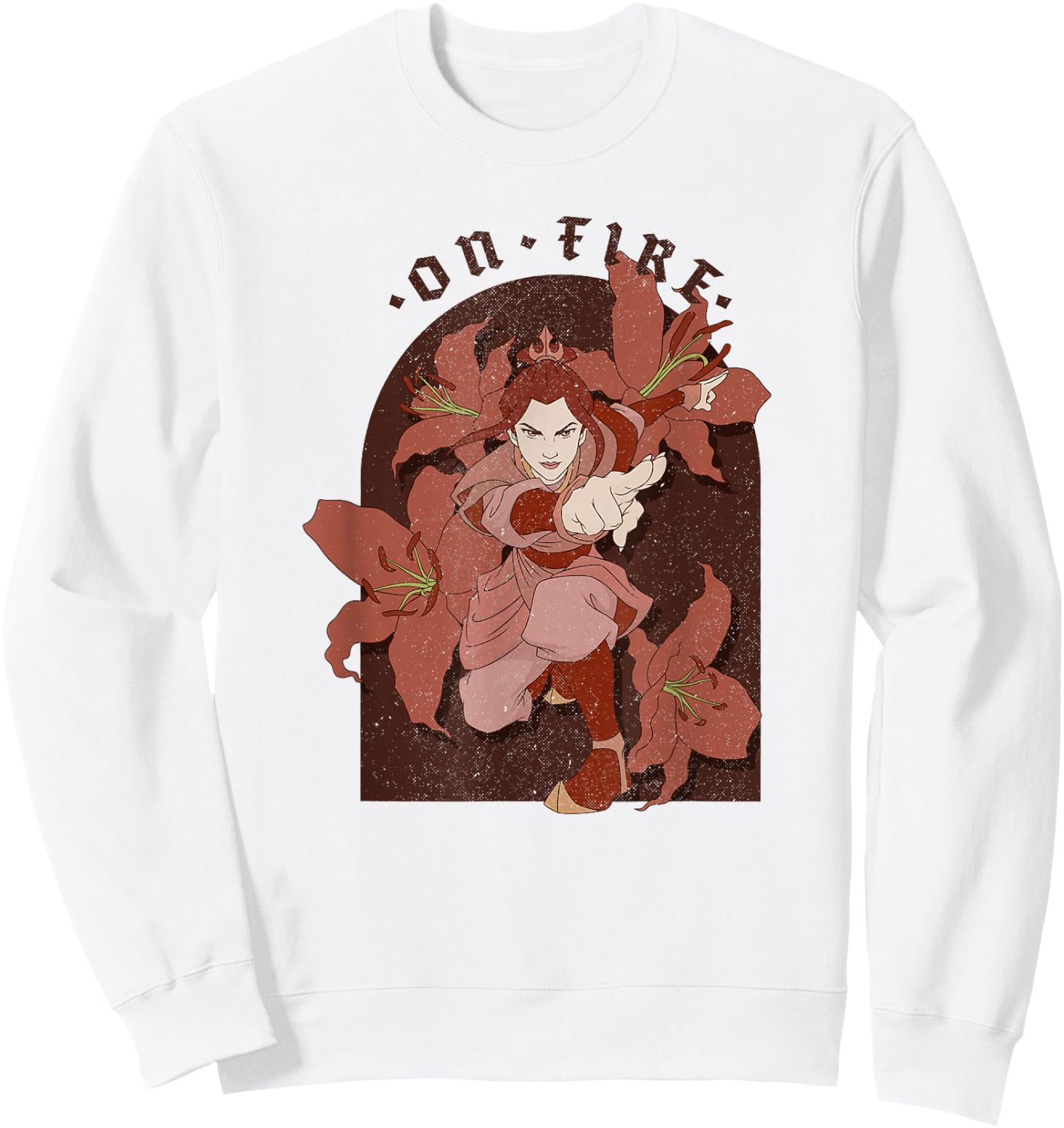 Avatar: The Last Airbender Azula On Fire Sweatshirt - Sweatshirt | White