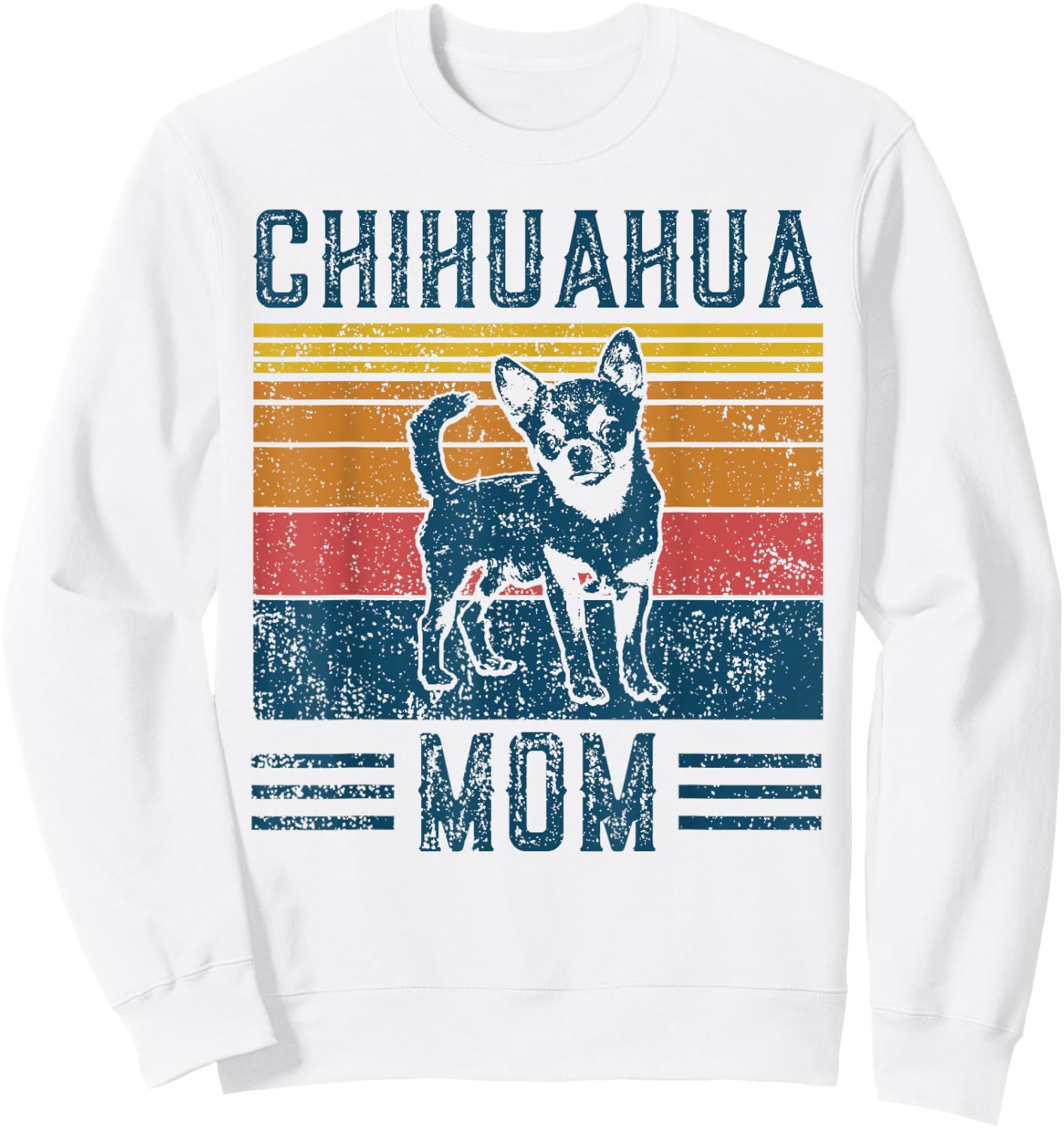 Dog Chihuahua Mom - Vintage Chihuahua Mom Women Kids Sweatshirt - Sweatshirt | White