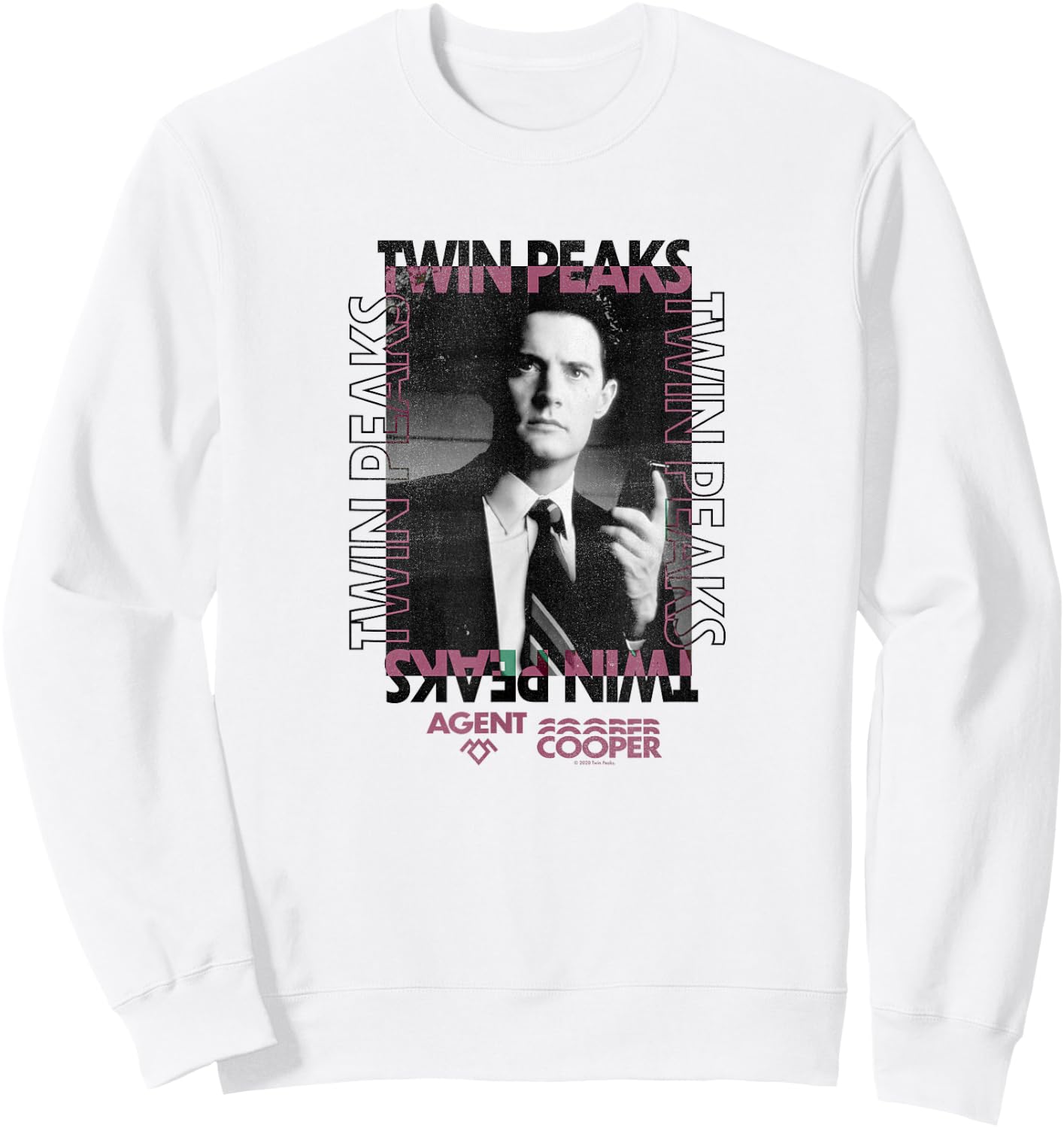 Twin Peaks Agent Cooper Box Up Sweatshirt - Sweatshirt | White