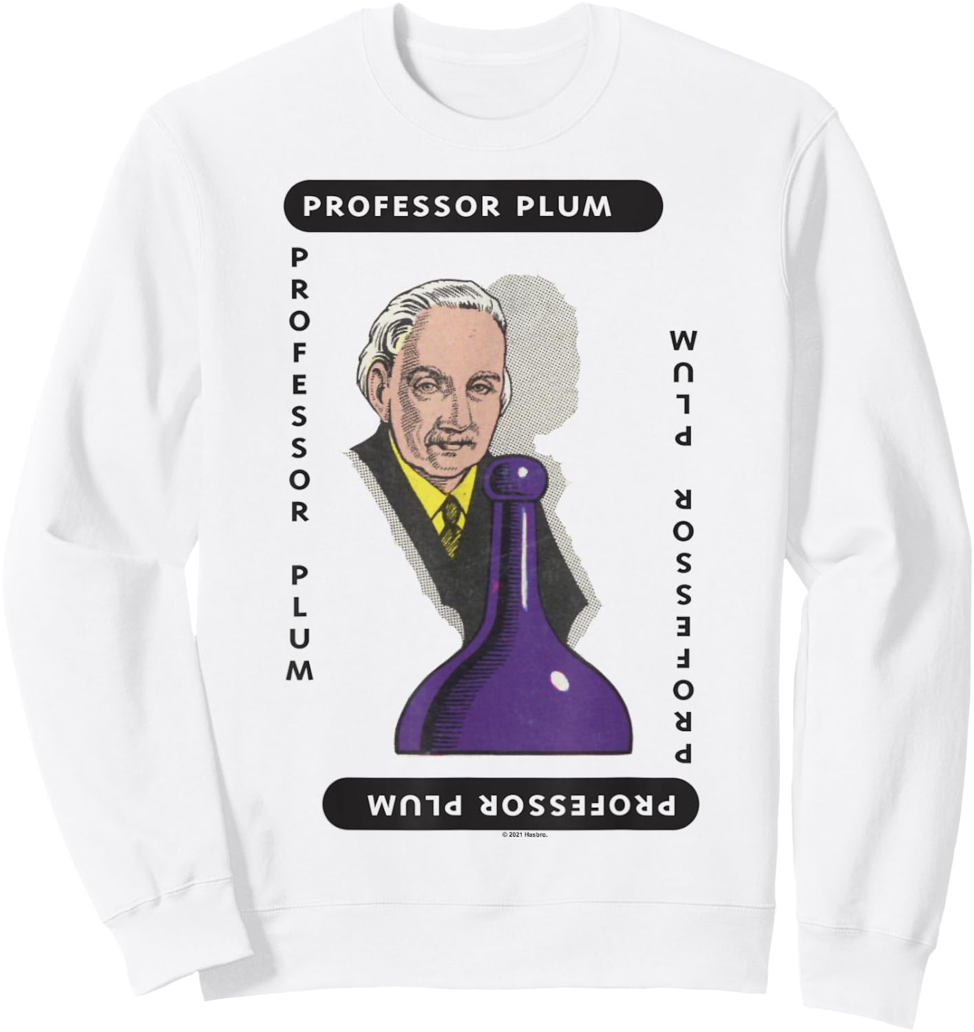 Clue Professor Plum Playing Card Halloween Costume Sweatshirt - Sweatshirt | White