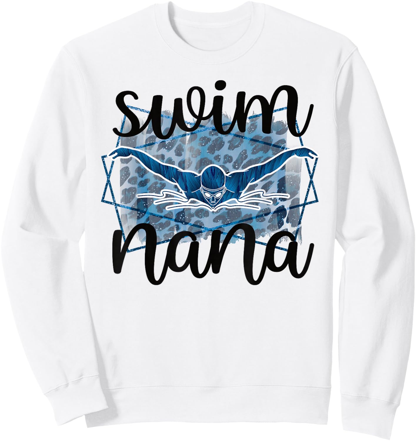 Proud Swim Nana Of A Swimmer Nana Grandma Sweatshirt - Sweatshirt | White