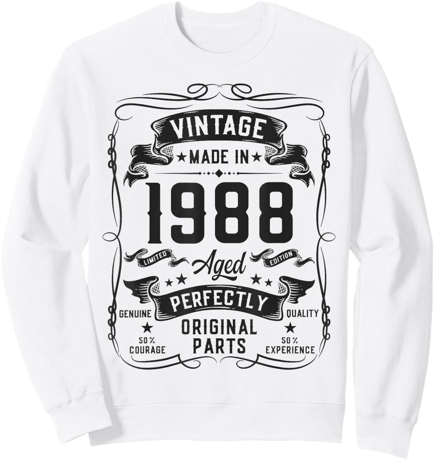 Vintage 1988 38yr 38th Birthday Gifts 38 Years Old Sweatshirt - Sweatshirt | White