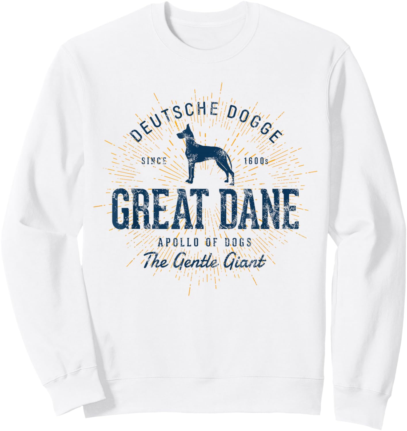 Vintage Great Dane Retro Sweatshirt - Sweatshirt | White
