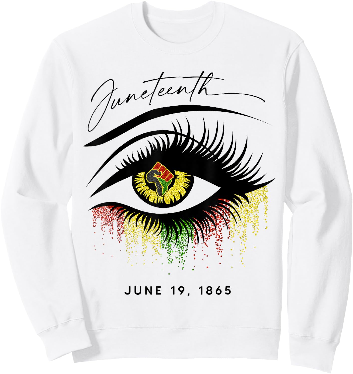 Juneteenth Eyelash African Eyes Beautiful Sweatshirt - Sweatshirt | White