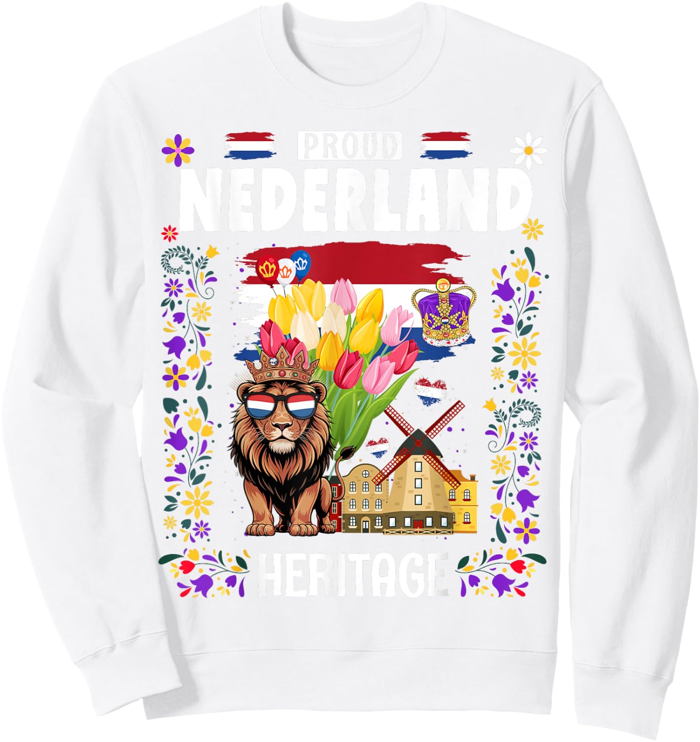 Nederland Flag Outfit Idea For Kids & Koningsdag King’s Day Sweatshirt - Sweatshirt | White