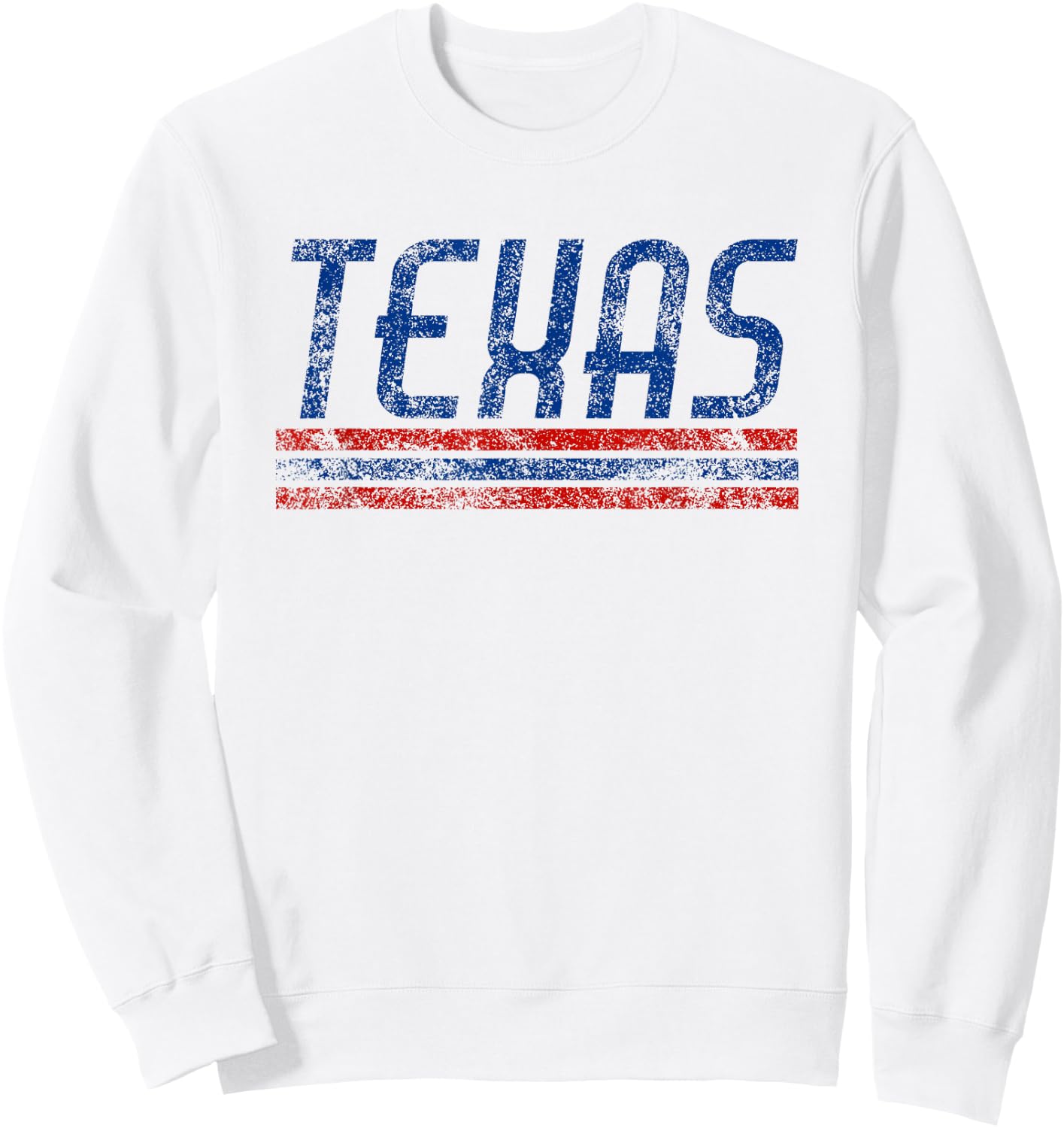 Texas Retro Vintage Weathered Stripe Throwback Sweatshirt - Sweatshirt | White