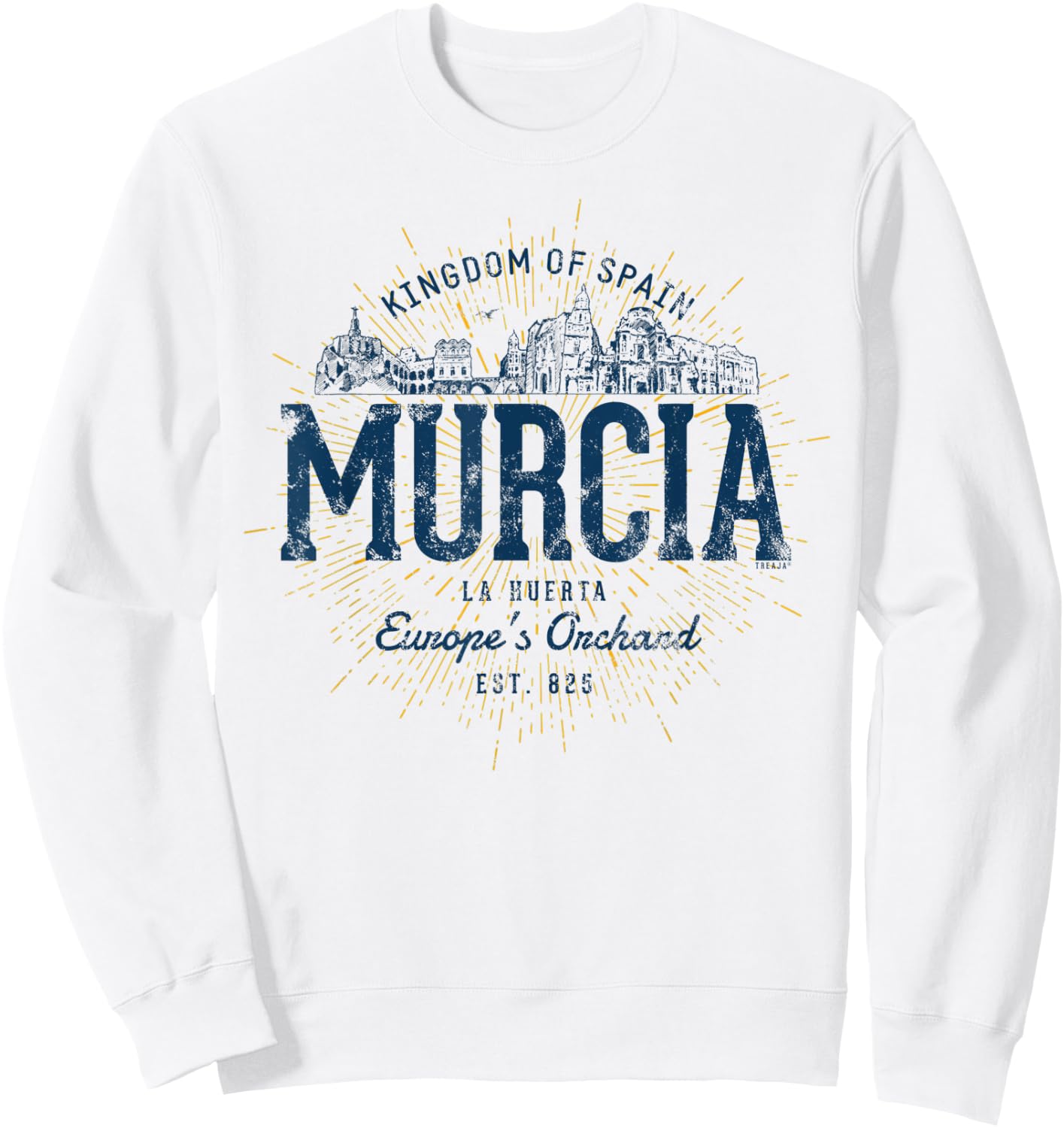 Spain Retro Style Vintage Murcia Sweatshirt - Sweatshirt | White