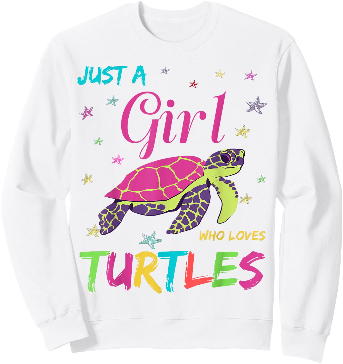 Turtles Cute Turtle Toddler Girls Who Loved Sea-Turtle Squad Sweatshirt - Sweatshirt | White