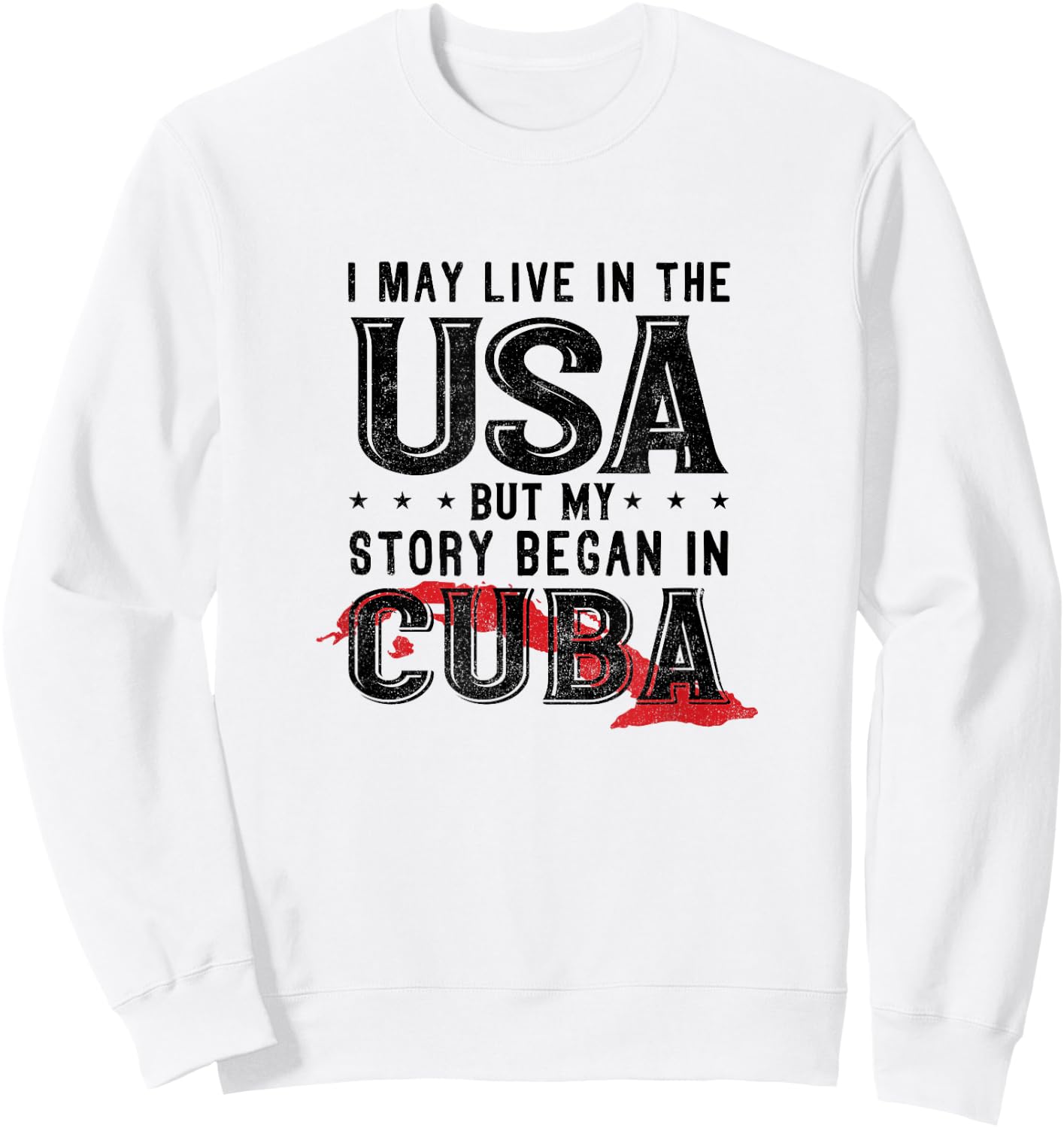 Funny Cuba Lover Graphic Men Kids Cuban Sweatshirt - Sweatshirt | White