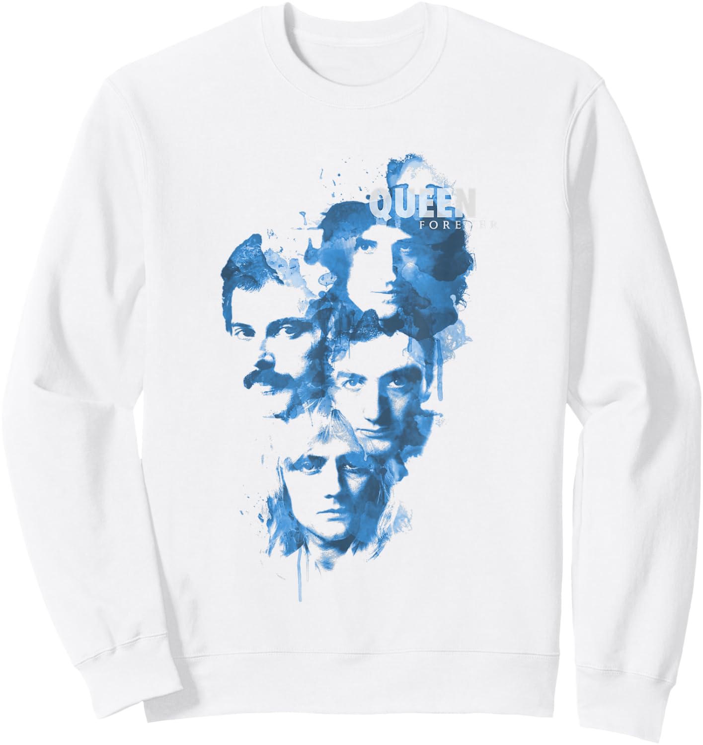 Queen Official Faces Ink Sweatshirt - Sweatshirt | White