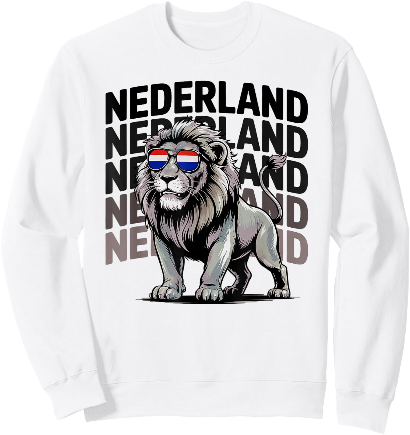 Funny Nederland Boys Netherlands Oranje Holland Lion Vacay Sweatshirt - Sweatshirt | White