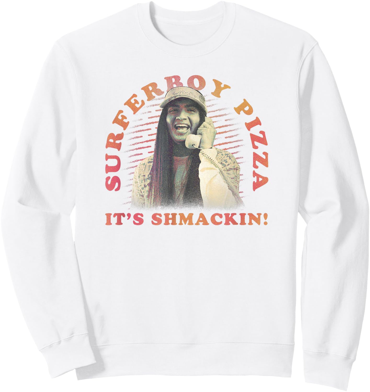 Stranger Things 4 Argyle Surferboy Pizza Poster Sweatshirt - Sweatshirt | White