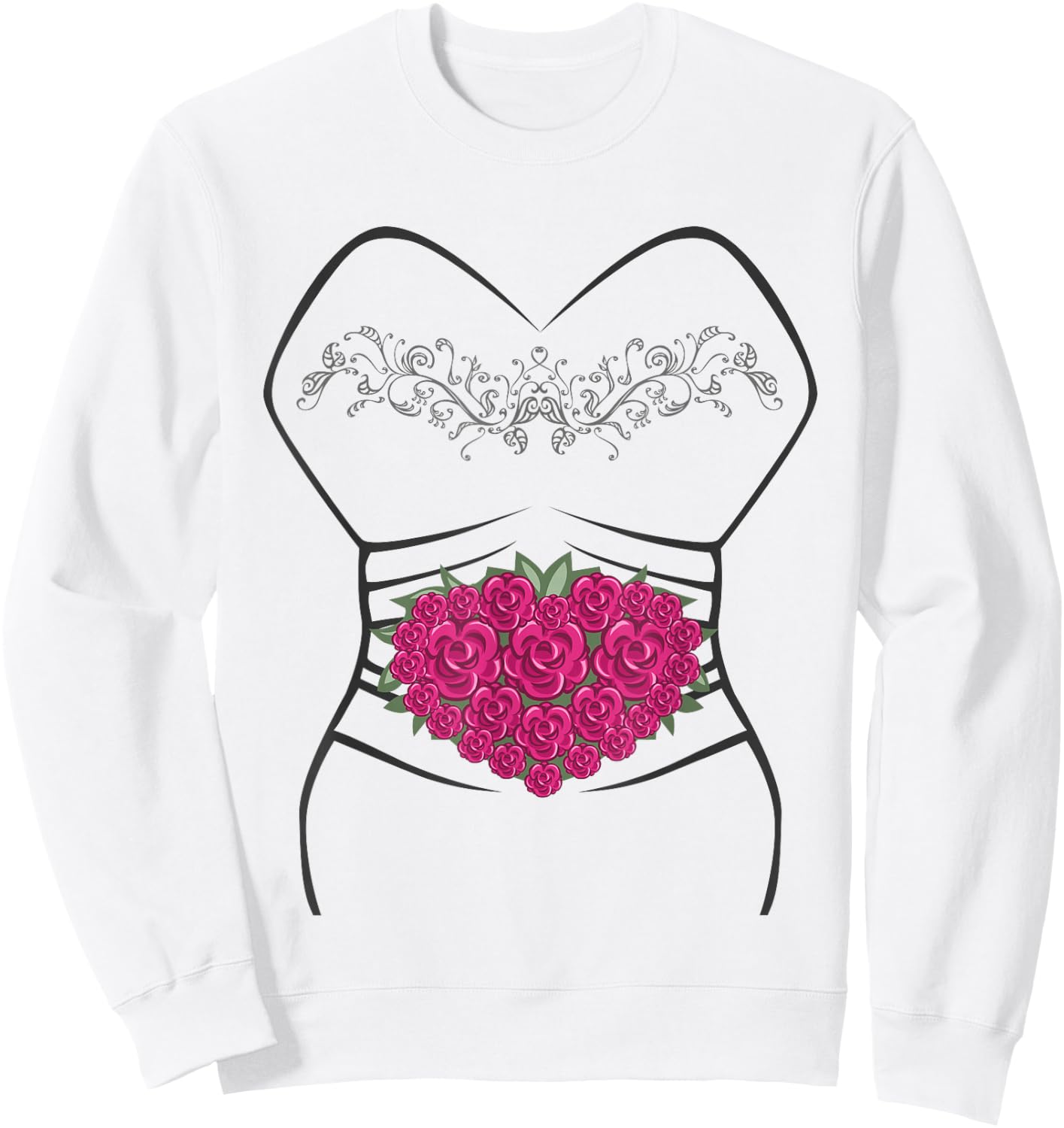 Wedding Dress , Fun Bridal Gifts Idea for Bride Sweatshirt - Sweatshirt | White